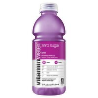 Glacéau Vitaminwater Zero Sugar Look Blueberry Hibiscus Nutrient Enhanced Water Beverage, 20 fl oz