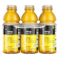 Vitaminwater Energy Tropical Citrus Nutrient Enhanced Water Beverage, 6 count, 16.9 fl oz