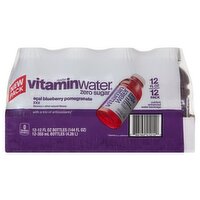 Glacéau Vitaminwater Açai Blueberry Pomegranate Nutrient Enhanced Water Beverage, 12 fl oz, 12 count