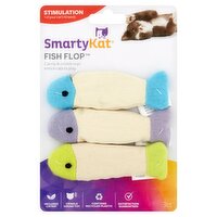 Smarty Kat Fish Flop Catnip & Crinkle Toys, 3 count, 1 Each