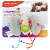 SmartyKat Skitter Critters Stimulation Catnip Toys, 3 count