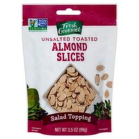 Fresh Gourmet Unsalted Toasted Almond Slices Salad Topping, 3.5 oz