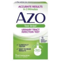 AZO Urinary Tract Infection Test Strips, 3 count, 3 Each