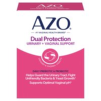 AZO Dual Protection Urinary + Vaginal Health Support Dietary Supplement, 14 Count