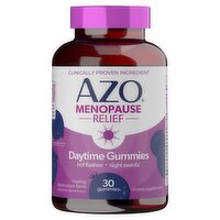 AZO Menopause Relief Daytime Gummies Cooling Blackcurrant Flavor Dietary Supplement, 30 count