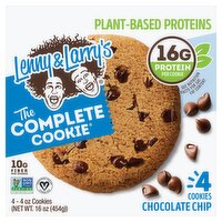 Lenny & Larry's The Complete Cookie Chocolate Chip Cookies, 4 oz, 4 count