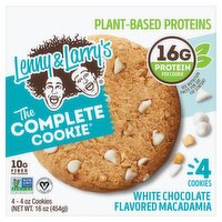 Lenny & Larry's The Complete Cookie White Chocolate Flavored Macadamia Cookies, 4 oz, 4 count