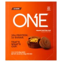 ONE Peanut Butter Cup Flavored Protein Bar, 2.12 oz, 12 count