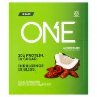 ONE Almond Bliss Flavored Protein Bar, 2.12 oz, 12 count