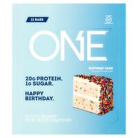 ONE Birthday Cake Flavored Protein Bar, 2.12 oz, 12 count