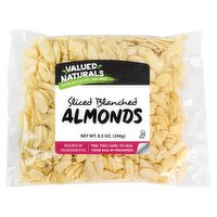 Valued Naturals Sliced Blanched Almonds, 8.5 oz