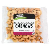 Valued Naturals Fire Roasted with Sea Salt Cashews, 7.5 oz
