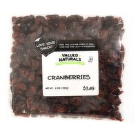 Valued Naturals Cranberries, 9 oz