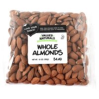 Valued Naturals Whole Almonds, 10 oz