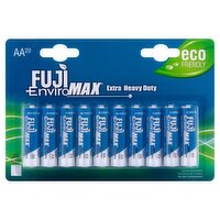 Fuji EnviroMAX AA 1.5v Extra Heavy Duty Batteries, 20 count, 20 Each