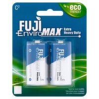 Fuji EnviroMAX C 1.5v Extra Heavy Duty Batteries, 2 Count