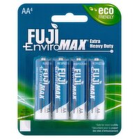 Fuji EnviroMAX AA 1.5v Extra Heavy Duty Batteries, 4 Count