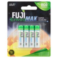 Fuji EnviroMAX AAA 1.5v Super Alkaline Battery, 4 count