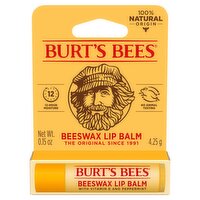 Burt's Bees Beeswax Lip Balm, 0.15 oz