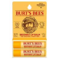 Burt's Bees Beeswax Lip Balm,  2 count, 0.15 oz