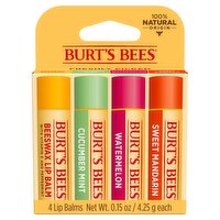 Burt's Bees Freshly Picked Lip Balms, 0.15 oz, 4 count