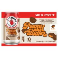 Left Hand Brewing Co Peanut Butter Milk Stout, 6 count, 12 fl oz