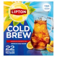 Lipton Cold Brew Tea Bags Family Size, 22 count, 4.8 oz