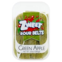 Zweet Green Apple Sour Belts, 10 oz