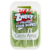 Zweet Green Apple Filled Sour Ropes, 10 oz