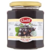 Galil Blackcurrant Preserve Extra Fruit Jam, 13 oz