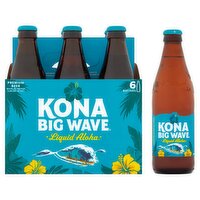 Kona Big Wave Liquid Aloha Premium Beer, 6 count, 12 fl oz