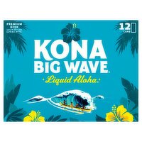 Kona Big Wave Premium Beer, 12 count, 12 fl oz