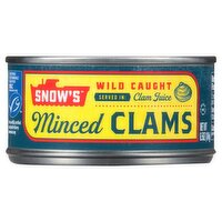 Bumble Bee Snow's Minced Clams, 6.5 oz, 6.5 Ounce