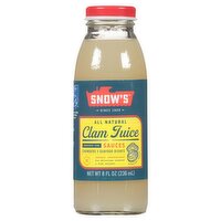 Snow's All Natural Clam Juice 8 fl. oz. Bottle, 8 Ounce