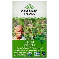 Organic India Tulsi Green Herbal Supplement, 18 count, 1.21 oz