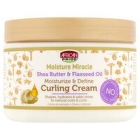 African Pride Moisture Miracle Shea Butter & Flaxseed Oil Curling Cream, 12 oz