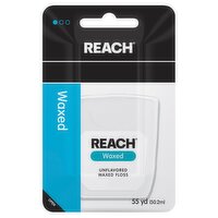 Reach 55 yd Unflavored Waxed Floss, 55 Yard