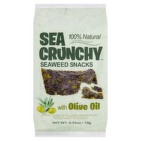 Sea Crunchy 100% Natural Seaweed Snacks with Olive Oil, 0.35 oz