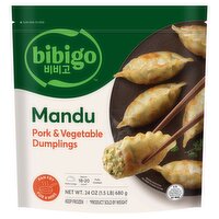 Bibigo Mandu Pork & Vegetable Dumplings, 24 oz