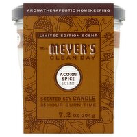 Mrs. Meyer's Clean Day Acorn Spice Scent Soy Candle Limited Edition, 7.2 oz