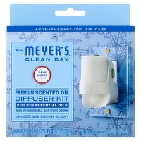 Mrs. Meyer's Clean Day Rain Water Scent Premium Scented Oil Diffuser Kit