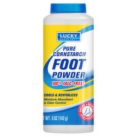 Lucky Super Soft Pure Cornstarch Foot Powder, 5 oz