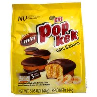 Eti Mini Pop Kek Cocoa Coated Cake with Banana Sauce, 8 count, 5.08 oz