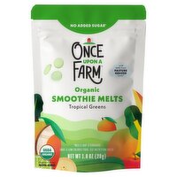 Once Upon a Farm Organic Smoothie Melts Tropical Greens Baby Food, Toddler, 1.0 oz
