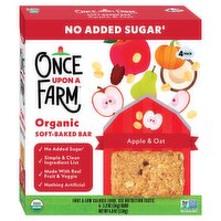 Once Upon a Farm Apple & Oat Organic Soft-Baked Bar Baby Food, 1.2 oz, 4 count