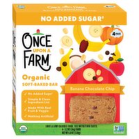 Once Upon a Farm Banana Chocolate Chip Organic Soft-Baked Bar Baby Food, 1.2 oz, 4 count