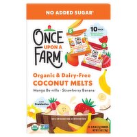 Once Upon a Farm Organic & Dairy-Free Coconut Melts, 0.25 oz, 10 count