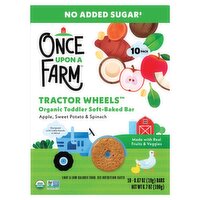 Once Upon a Farm Tractor Wheels Organic Toddler Soft-Baked Bar, 0.67 oz, 10 count