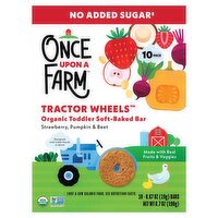 Once Upon a Farm Tractor Wheels Organic Toddler Soft-Baked Bar, 0.67 oz, 10 count