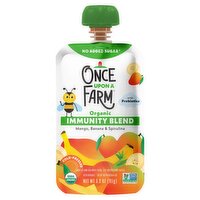 Once Upon a Farm Organic Mango, Banana & Spirulina Immunity Blend Baby Food, 3.2 oz